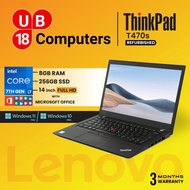 Lenovo ThinkPad T470s i7 7th Gen 14'inch Ultrabook win 11 MS office