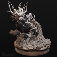 Human Height 75mm Dragon Monkey King Resin White Model TD-6524/3D Statue Limited Kaido