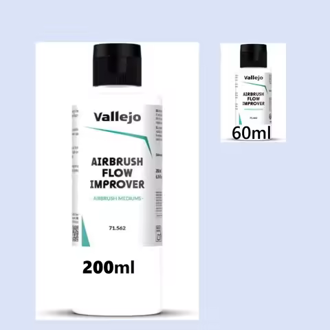Vallejo - Airbrush Flow Improver for Acrylic Paints 60 ml (2.02 fl.oz.)/200 ml. (6.76 fl.oz.)