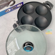 PANCI CETAK KUE PANCAKE SERABI 4 LUBANG TEFLON ANTI LENGKET - CAKE PAN - MYOSOTIS7