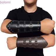 bolo Medieval Armor Men Cosplay Wrist Bracers Lace-up Vintage Pirate Knight Gauntlet
