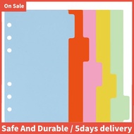10 Sets A6 Subject Dividers Paper Sheet, Punched File Card Dividers,Tabbed Index Divider for Noteboo