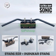 Stang Rzr plus Pangkon dudukan raiser motor satria Fu sonic 150r