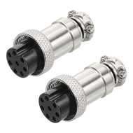 MECCANIXITY 2pcs Aviation Connector GX16 8 Pins 16mm Female Wire Panel Aviation Connector Plug Socke