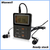 maxwell   SH-01 Multifunctional AM FM Radio With Earphones Radio Rechargeable Portable MP3 Player Alarm Clock For
