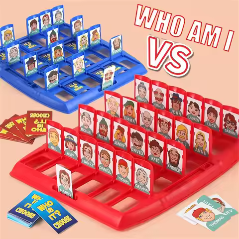 Guess Who I Am Puzzle Game Two Person Interactive Portable Tray Puzzle Board Game Suitable for Child