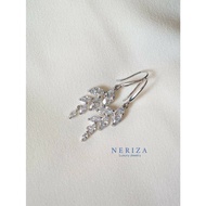 Neriza Jewelry/ต่างหูเพชรสังเคราะห์ ประกายเทียบเท่าเพชรแท้ NE025