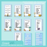 [Chkrd-bby] Hospital Bag checklist label sticker