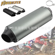 Aksesori Paip Ekzos Ubahsuai Motosikal Luar Jalan Paip Ekzos Mulut Ikan 28MM 38MM Peredam Ekor Paip 