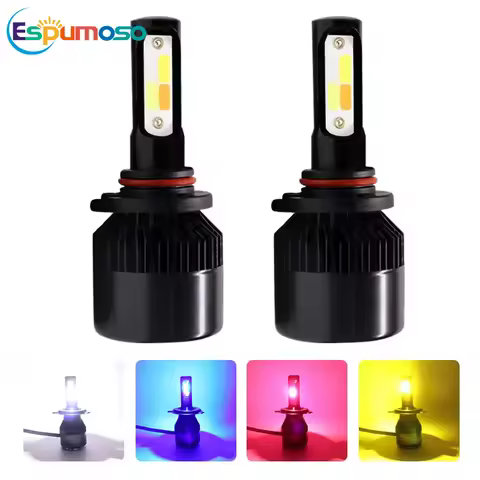 4Colors Strobe 60W Bulb Car Headlight H4 H7 LED Car Headlight Lamp Car Flashing Fog Light H8 H9 H11
