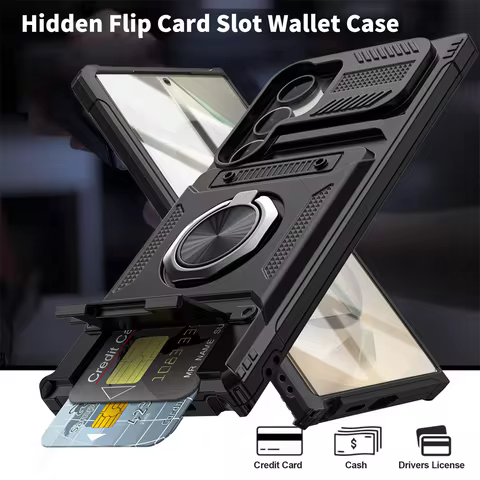 Military Armor Anti-Fall Case For Samsung S26 Ultra S24 Plus S23 FE S25 Ultra A56 A55 Magnetic Ring 
