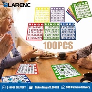 100pcs Bingo Cards Complete Large Bingo Cards 5 Colors Bingo Set
