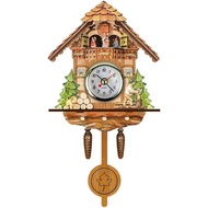 Cuckoo Clock Antique Wooden Cuckoo Birdhouse Wall Clock Home Decor Hanging Cuckoo Clock Auto Swing P