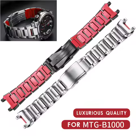 For Casio MTG Watch B1000 Metal Strap Heart of Steel GSHOCK MTG-B1000 316 Stainless Steel Watchband 
