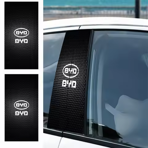2Pcs Car Stickers B-Pillar Decal Center Column Decoration For BYD Tang Atto3 Yuan Plus Seal Song Dol