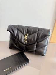 YSL 👍🏻 全羊皮小包包+ Card holder , 100%Real正貨，100%New, 有盒有塵袋