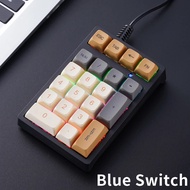 APAYADO T21 Number Keyboard 21Key Wired Mechanical Number Keyboard,MultiColor Lights for Treasury / 