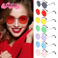 KAIKXIN Metal Sunglasses Fashion Hippie Party Circle Glasses