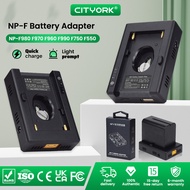 Cityork NP-F Universal Battery Charger Battery Adapter For NP-F550 F750 F960 F970 F980 F990 Sony Bat