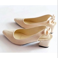 Cream slingback ribbon Heels