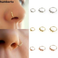 HUMBERTO Nose Ring Fashion Retro Nostril Hoop Eyebrow Cartilage Helix Hoop Stud Round Beads
