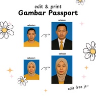Print Gambar Passport Photo Waterproof *PERCUMA edit gambar passport