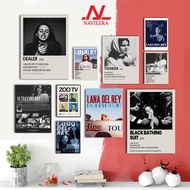NAVILERA Aesthetic Wall Decoration Poster Music Band LANA DEL REY Walldecor Vintage Display Decorati