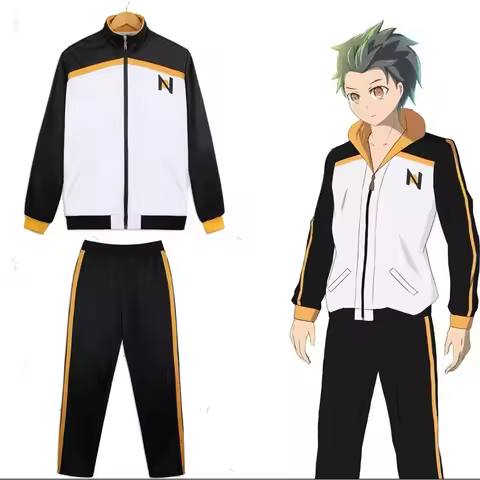 Anime Re: Zero Kara Hajimeru Isekai Seikatsu Natsuki Subaru Cosplay Costume Casaul Men's Jacket Set 