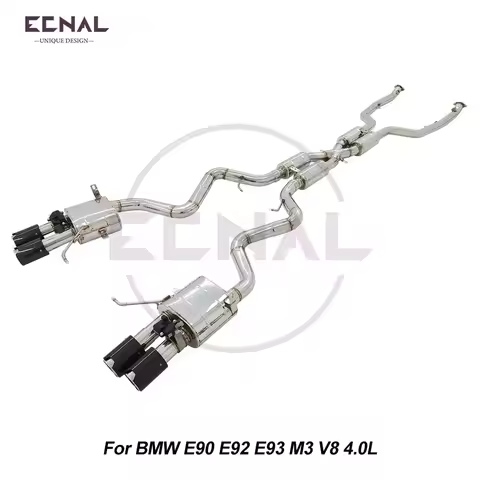 Ecnal Exhaust Valved Catback Pipe High Performance SS304 Exhaust System for BMW E90 E92 E93 M3 V8 4.