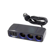 Kashimura Co., Ltd. 3-Way Separate Socket with 3 Reversible USB Auto Detection 7.2A KX220