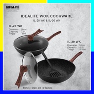 IDEALIFE IL-30WK Wok Pan Cookware - Frying Pan (30cm)