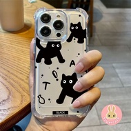 Cartoon Black White Cat Phone Case For Vivo Y78T Y75S Y73 Y73T Y71T Y70 2020 Y56 Y52 Y11 2023 V21E V
