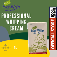 Ever-Whip Non-Dairy Whipping Cream 1L - Perfect for Desserts, Cakes & Toppings, Halal Certified Enga