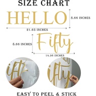 50th Birthday Decorations for Men Women 50th Birthday Stickers Happy 50th Birthday Decal for Backdro