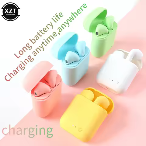 Wireless Headphones for PK i7 i12 Bluetooth-compatible Earphones for TWS Mini 2 Matte Macaron Headse