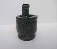 Pure Marble Mortar and Pestle Set as Spice, Medicine Grinder Masher Set (Green 3x4"inch)