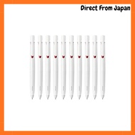 Zebra Ballpoint Pen Blen 0.5mm White Barrel Red Ink 10-pack B-BAS88-R