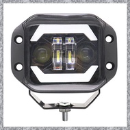 (TFAW) 5 Inch Car LED Work Lights Angel Eyes Square Spotlights Front Bumper Mesh Fog Lights Suitable