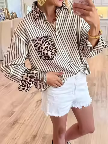 1XL-5XL Plus Size Autumn Spring Fashion Elegant Print Shirt Blouse V- Neck 3XL 4XL Big Size Women Lo