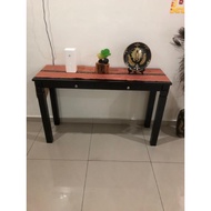 JFH 4 Feet Full Solid Console Table / Study Table (Wenge / Oak)