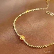 Hemp Rope au750 Bracelet Jewelry Female Adjustable 18k Color Gold Bracelet Baoxin Gold Bracelet Cat 