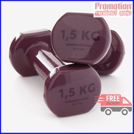 Fitness 1.5 kg Dumbbells Twin-Pack - Burgundy