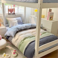 Students Full Cotton Bed Three-piece Set Dormitory Pure Cotton Quilt Cover Bed Sheet Dormitory Bed T
