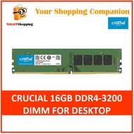 Crucial 16GB DDR4 3200MHz CL22 (CT16G4DFRA32A) 1.2V Non-ECC DIMM Desktop RAM 3200MHZ Memory