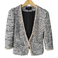 Alexander McQueen Grey Tweed Blazer