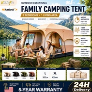 Khemah Quality Large Family Tent 6-15 Person Camping Tent UV Awning Waterproof Home Camping Tent Dou