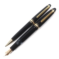 品相極佳 ▼MONTBLANCMeisterstück Classic 146 14K 金 EF 尖 白星旋轉式原子筆，兩支裝，黑金配色，德國製造，男士，書寫流暢