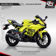 Decal R15 V3, R15 sticker V3, Decal sticker R15 V3, Striping R15 V3 Livery Rossi, decal r15 v3, stic