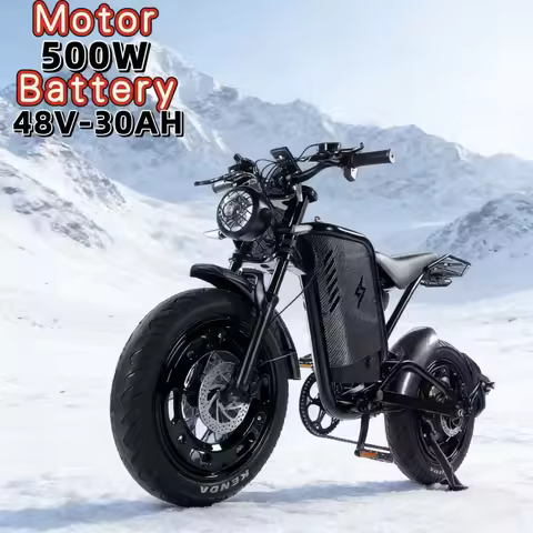 20-inch 4.0 snow fat tire E-Bike, 500W motor 48V30AH large-capacity battery electric bicycle, mounta