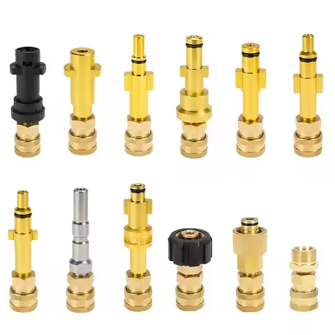Durable 1/4" Snow Foam Fitting for Karcher Spray Torch Nozzle Bayonet Adapter Quick Connector Pressu